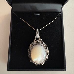 Sterling Silver and Mother of Pearl Pendant